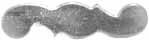 Inlay, Fancy Scroll, 
1.47" by 0.38", nickel silver 0.040" thick